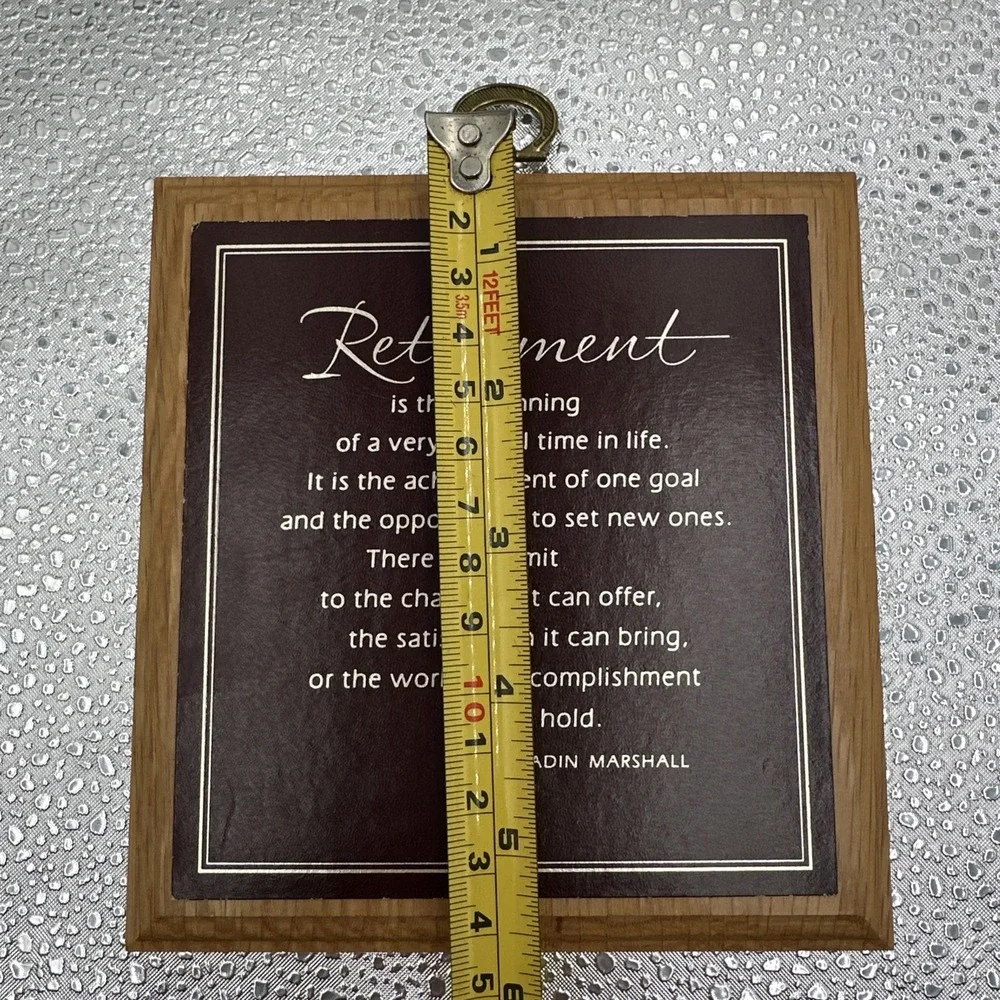 Hallmark‎ Retirement Plaque Wooden Wall Decor Gift Made in USA